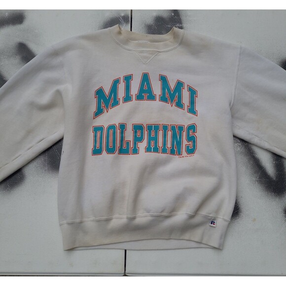 Vintage Miami Dolphins Russell Athletic Crewneck Sweatshirt - Picture 1 of 10
